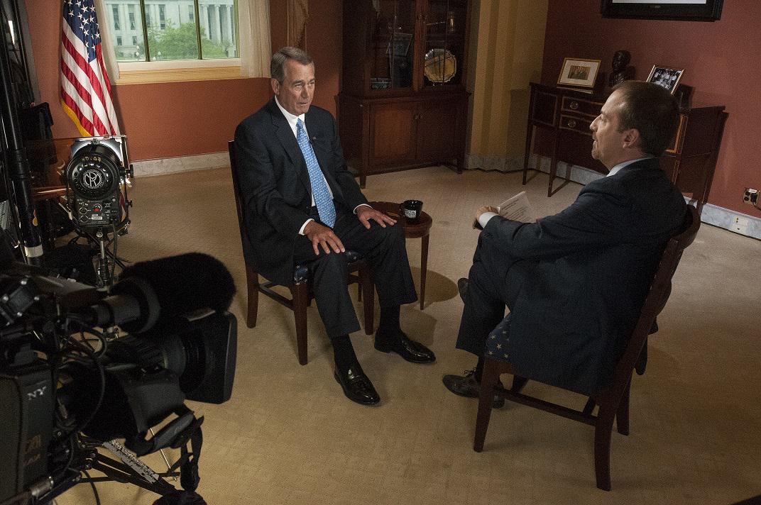 MeetThePress's tweet image. .@SpeakerBoehner reacts to the homicide charges in death of #FreddieGray. Intvu on MTP Sunday nbcnews.to/1GM9Pq9