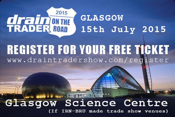 draintrader's tweet photo. Bookings are coming in for our Glasgow show. Register for your chance to win an iPad mini http://t.co/iDmEhrmhVE http://t.co/przoUVD7Yg