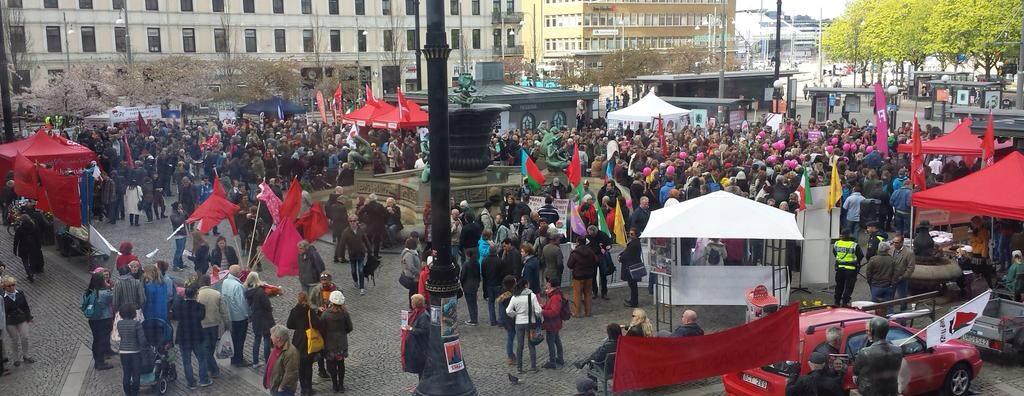 _Anonymous_swe_'s tweet image. #1amaj demonstrationstågen avlöser varandra på Järntorget, Göteborg! #gbgftw