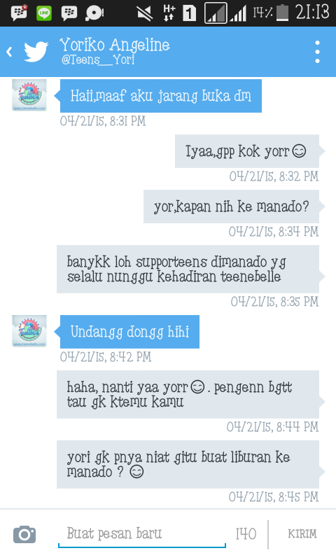 TL_Livianatics's tweet photo. Msihhh kyk mimpii dm ku diblss yoriii @Teens_Yori http://t.co/B70jYu6fFL