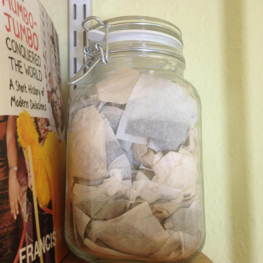 JonMinton's tweet photo. Teabag roulette: mixed flavoured teabags, no labels, at least one smells like wet dog #riskatwork http://t.co/RKXC5vn40P