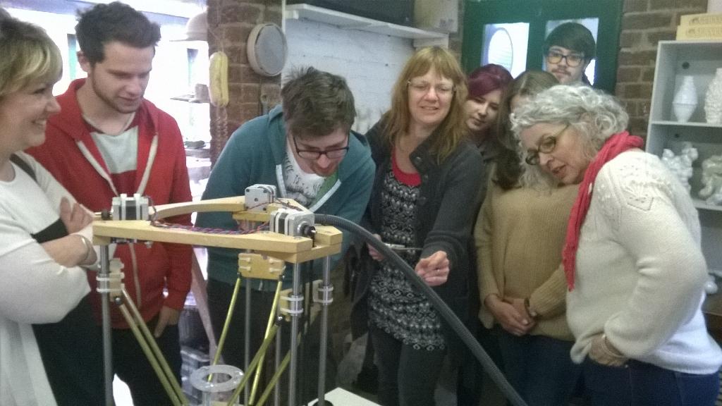JKeep_art's tweet photo. This morning a studio visit by Colchester School of Art students - much enthusiasm #studiovisits http://t.co/9RgHigULyY