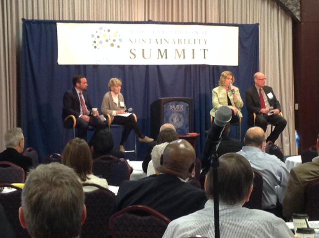 cityofdayton's tweet photo. Today, Mayor @nanwhaley is speaking at #MRSS2015 on sustainability efforts in Dayton. #GreenDayton #DaytonWater http://t.co/0ucOaIi0OW