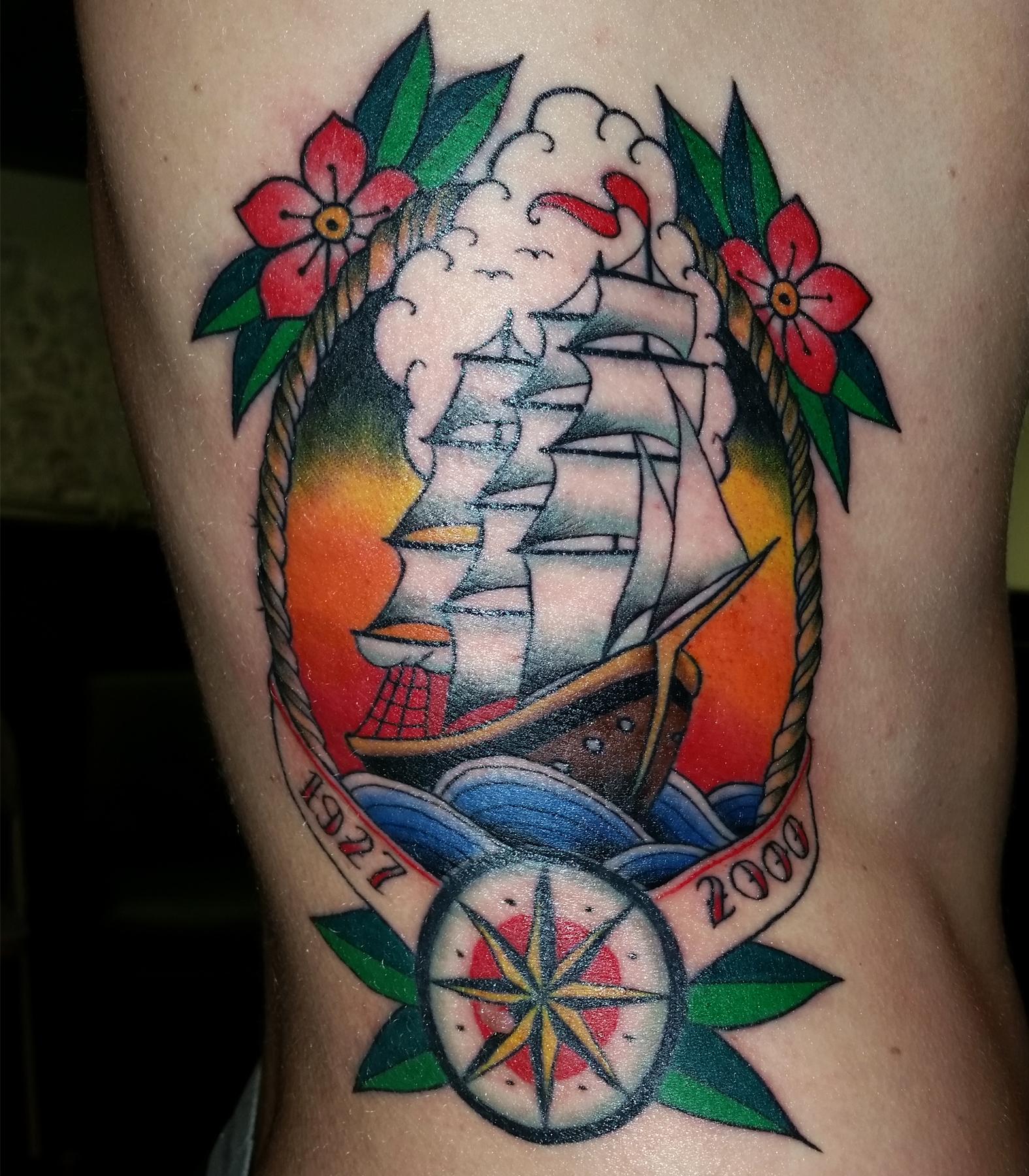 Traditional ship hand tattoo by Adam Rosenthal. | Traditional hand tattoo, Traditional  ship tattoo, Ship tattoo