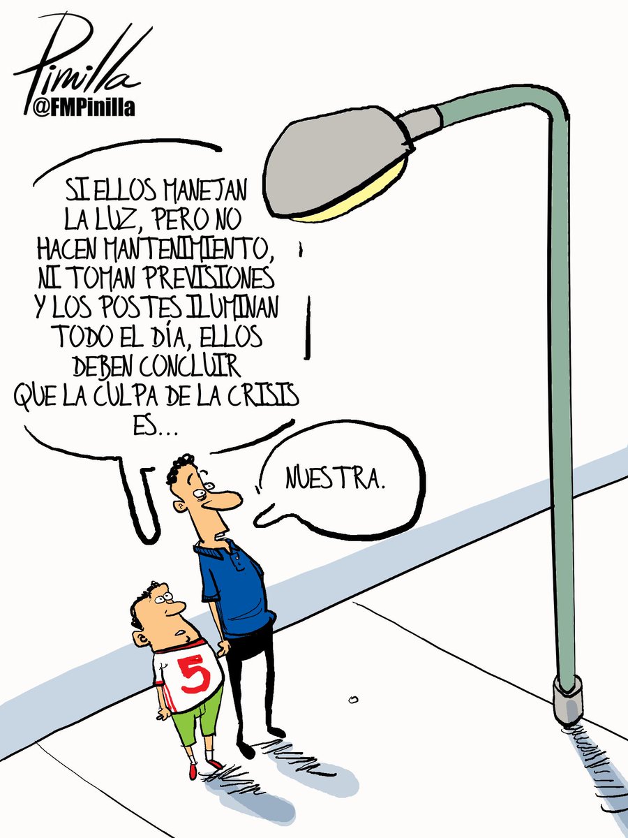 Fernando Pinilla on Twitter: "#CARICATURA LA VOZ El gobierno maneja la  electricidad, pero la culpa es nuestra. http://t.co/vVeJdpTyDm" / Twitter