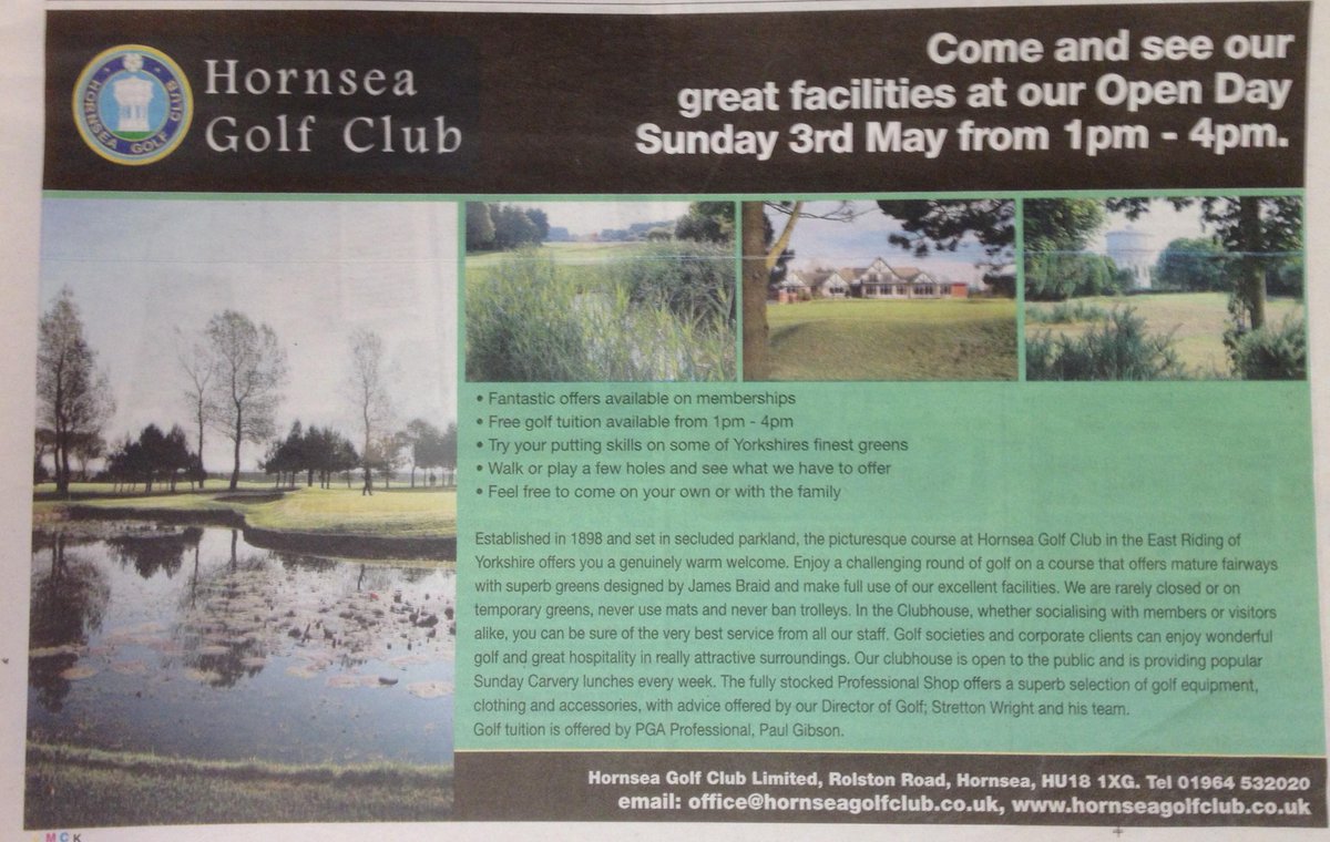 Hornsea Golf Club (@hornseagolfclub) on Twitter photo <a href="/JamesBraid6/">James Braid</a> Any chance of a RT for our Open Day <a href="/hornseagolfclub/">Hornsea Golf Club</a>, Sun 3rd May from 1pm. #getintogolf <a href="/JamesBraid6/">James Braid</a> Any chance of a RT for our Open Day <a href="/hornseagolfclub/">Hornsea Golf Club</a>, Sun 3rd May from 1pm. #getintogolf