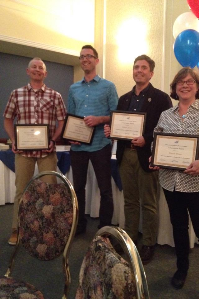 Regina_St_Alt's tweet photo. The TLLP team receiving their #ocetf Conservation Award for their work with students and Mid Lake @NCC_CCN http://t.co/5Mj5mXY6KX