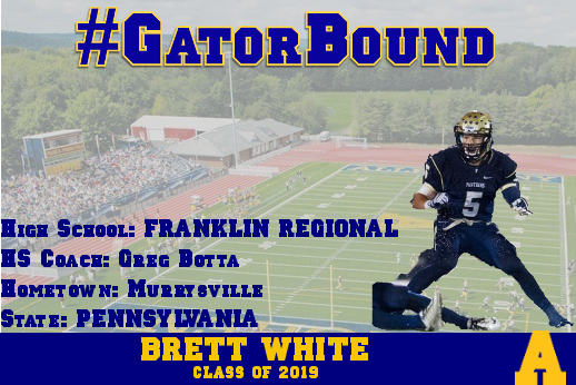 AlleghenyFB's tweet photo. #GatorNation please welcome @bbbwhite5 to our Family! From @FRPantherSports in PA #GatorBound #WPIAL @WPIALfootball http://t.co/MUZe0GY6EV