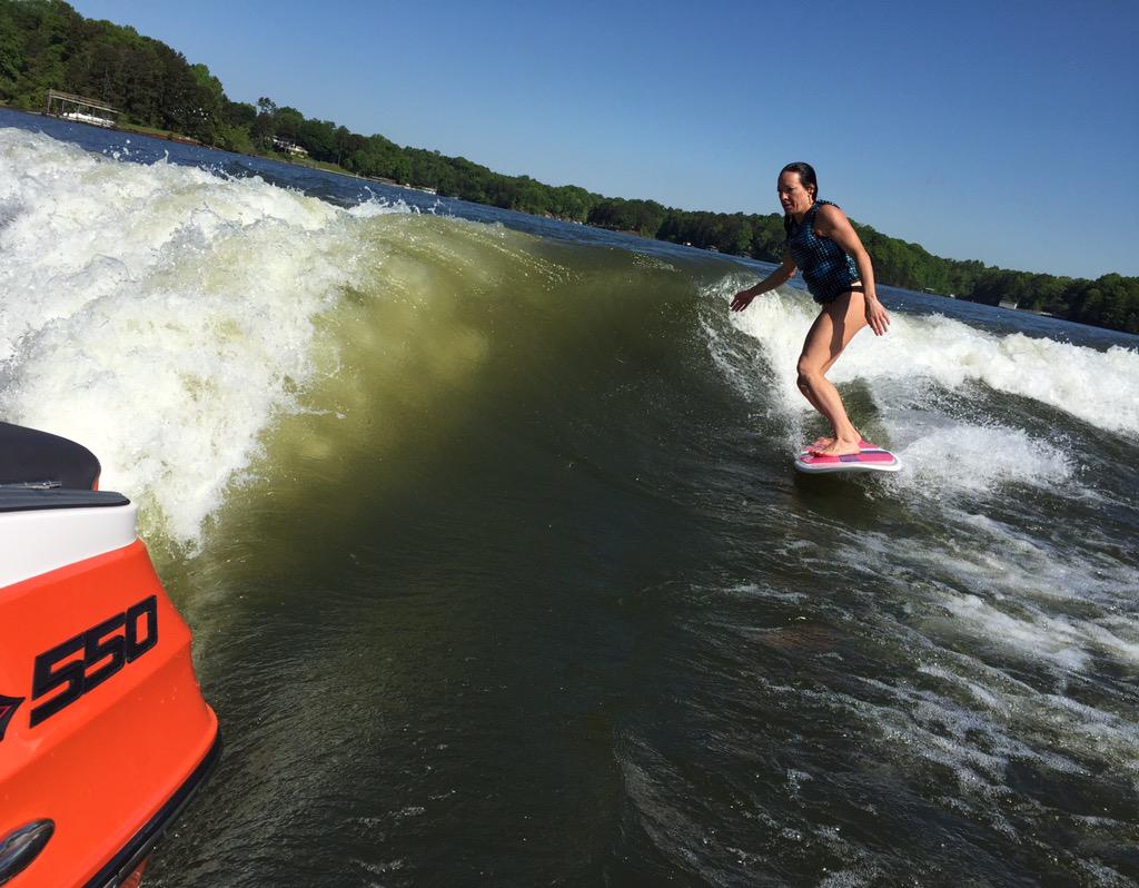 Supra_Boats's tweet photo. Teaching some clinics at #SouthernSurfFest with @SurfTrev #supraboats #wakesurf #surfthis http://t.co/UOdQN1RrbP