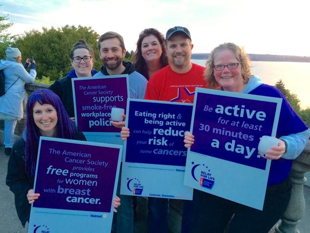 stevewillits's tweet photo. Thanks again to @glassybaby for a memorable morning.  #lightthebridge #americancancersociety #relayforlife http://t.co/fhuCqRlkdB