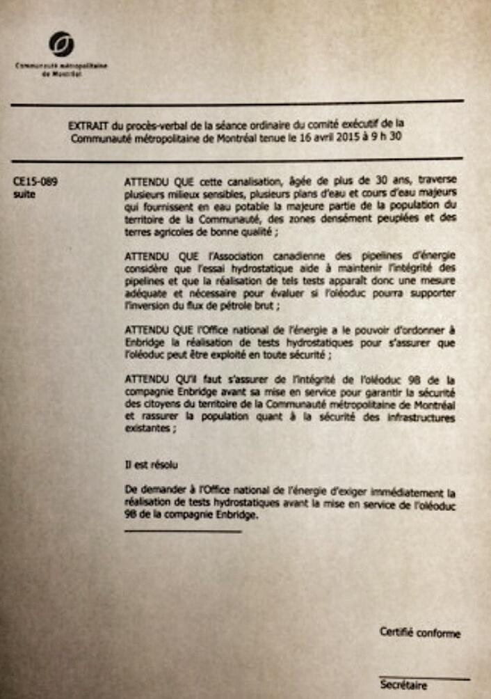 citoyenscourant's tweet image. Résolution de la @CMM_info    #HydrostaticTest @ProjetEcosphere @LEchodeLaval @FoxGolfe @JFLisee @s_guilbeault