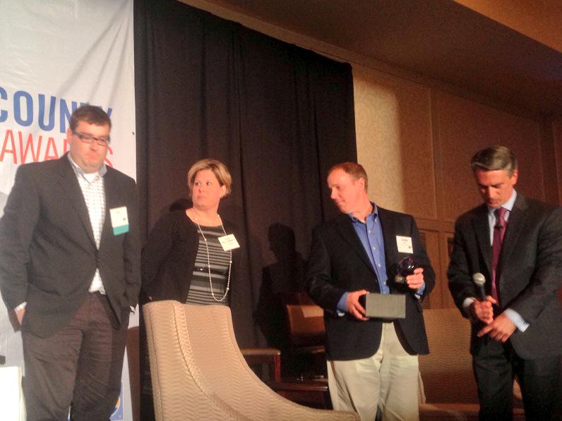 LeslieAnnHoward's tweet photo. Congrats @amfam #CVA @AmFamSusan @TomLea09 #DoingWhatWorks Distinguished Service Award @HabitatDane @AmFamJack http://t.co/GIDDGFOGoH