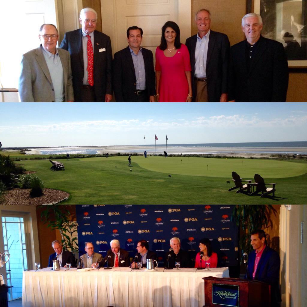 AmbNikkiHaley's tweet photo. We are thrilled to announce the return of the PGA Championship to Kiawah Island's Ocean Course in 2021! #PGAChamp http://t.co/A3d594L80E