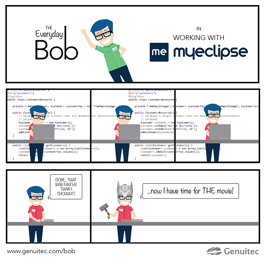 Genuitec's tweet photo. What's YOUR motivation to get the job done? Bob has his... #GotBob #developer #Avengers @thecoderlife @MyEclipseIDE http://t.co/SoZgNu53Lh