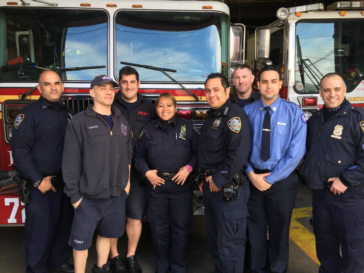 NYPDPSA8's tweet photo. Happy 150th Birthday @FDNY!! from our family to your family. Special thanks to our local Fire Station #Engine72. http://t.co/7aFYTR2Wzy