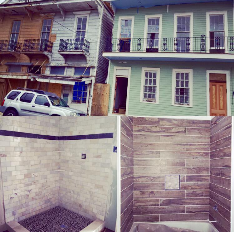 Progress at 2501 Carondelet! Finishing hardwood floors, tiles &amp; cabinets. #NOLA #NewOrleans #realestate #renovation