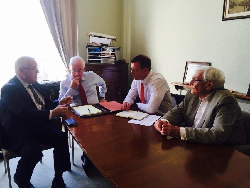 JustinMcNu1ty's tweet photo. Meeeting with Seamus Mallon Eugene Reavey &amp;solicitor Rory McShane ahead of #ReaveyBrothers case in HighCourt nxt week http://t.co/9JvrVGZIgM