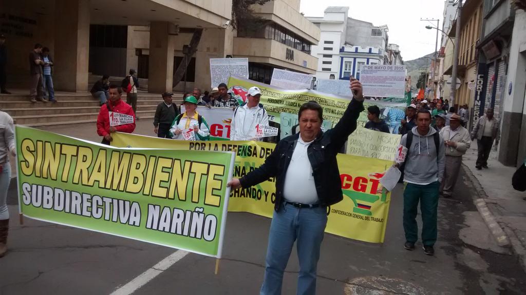 FetranarinoCGT's tweet photo. #PrimeroDeMayo @FetranarinoCGT  x un trabajodigno y decente #FelizDiaDelTrabajador @JulioRGE @MiryamLTA @cgtcolombia1 http://t.co/7ejC0MlNfV