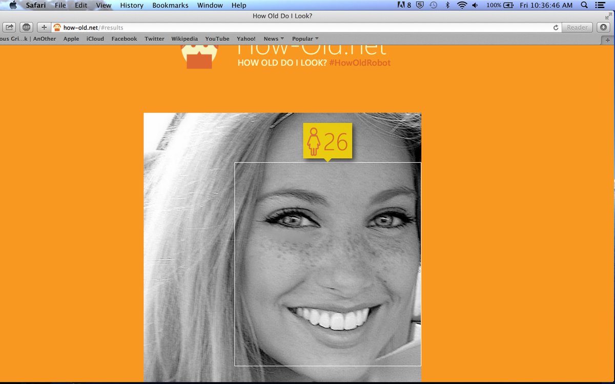 balofton's tweet image. This pic is from 3 years ago but Im 26 now!
the #HowOldRobot tells you how old you look. how-old.net