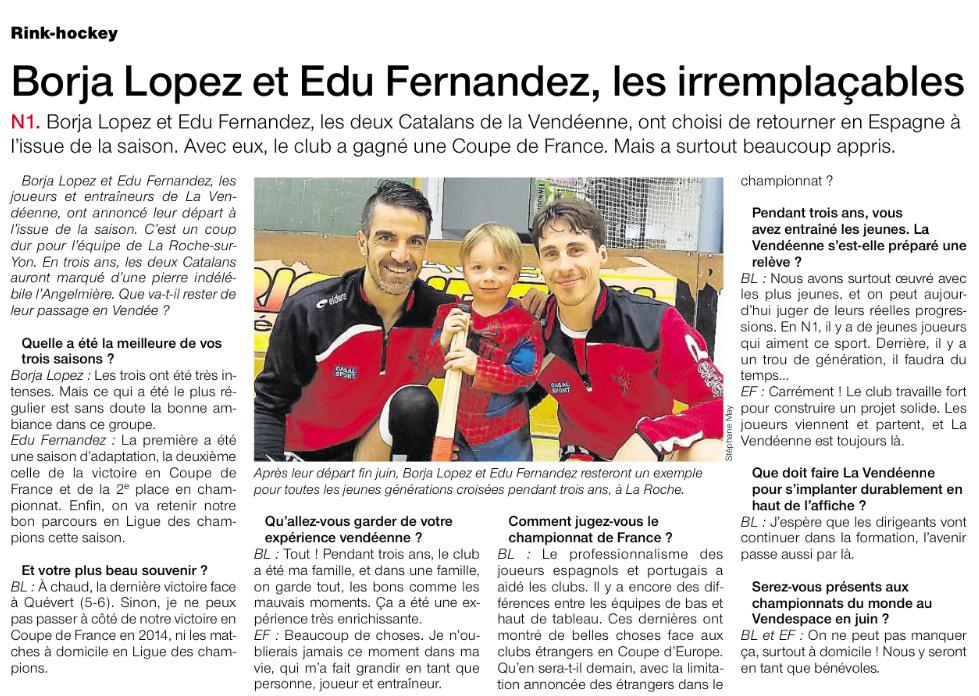 Presse OF85 30/04 "Borja Lopez et Edu Fernandez, les irremplaçables..." <a href="/EduFdez6/">Edu Fernandez Brunet</a> <a href="/boryus3/">Borja Lopez</a> <a href="/Mturu83/">Marta T</a> <a href="/mcarbonell1984/">maria carbonell</a>