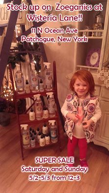 Zoeganics's tweet photo. Come to @wisterialaneny Saturday and Sunday for super low prices on all your favorite Zoeganics products! http://t.co/9mYuRZZmbp