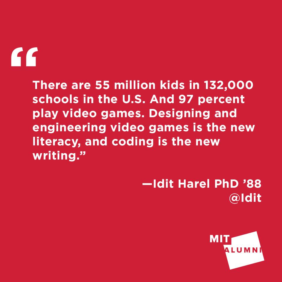 MIT_alumni's tweet photo. .@Idit PhD '88 and @globaloria on using #gaming to tell stories and explain concepts   http://t.co/yFe3OzcrdQ http://t.co/flMKyVfHdF