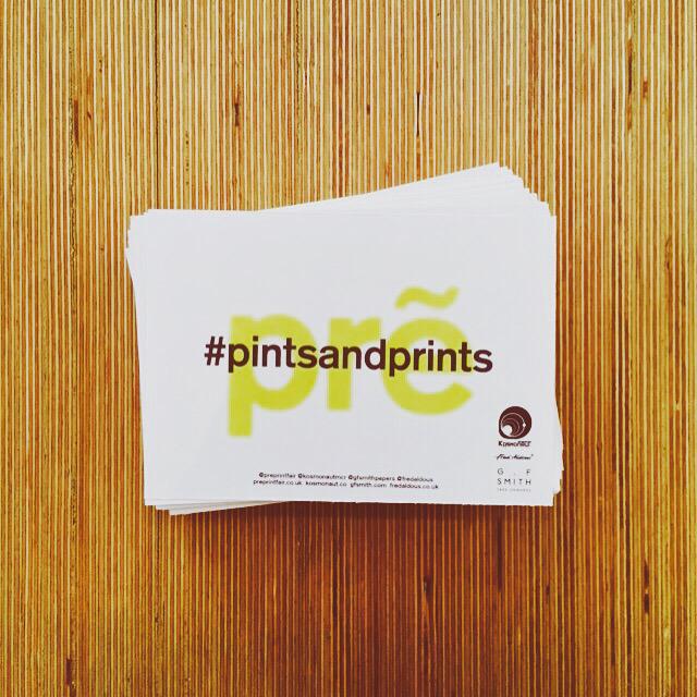 preprintfair's tweet photo. #pintsandprints @KosmonautMCR @GFSmithpapers @FredAldous http://t.co/AkvZRHGkD8