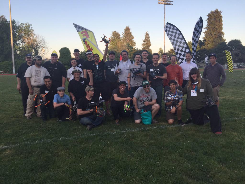 srefsland's tweet photo. Starting off the @Droneconf right with a bit of FPV racing http://t.co/tFtYm091SV