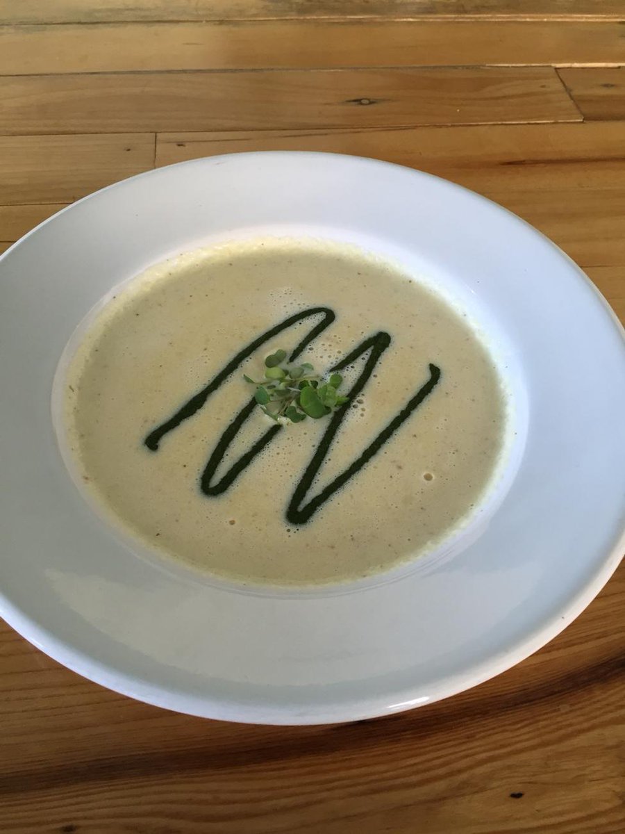 BlueJacketBar's tweet image. Soup of the day Beet with cilantro coulis garnish!!!