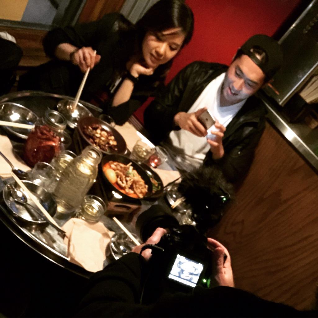 mokbar_nyc's tweet photo. Fun filming @choibites @korillabbq w @FindEatDrink @TravelEatDrink at @sojuhaus! #FEDchef #FEDRecs #FEDGuides http://t.co/te0C88oT4I