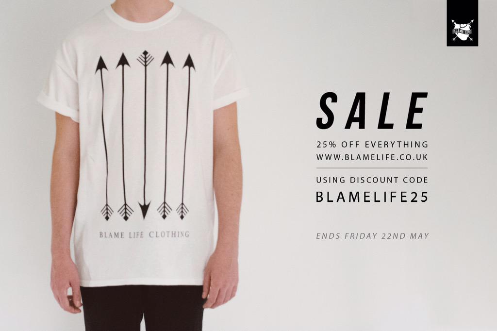 blamelifeuk's tweet photo. SALE SALE SALE | 25% OFF EVERYTHING USING CODE "BLAMELIFE25"

http://t.co/K3UJARH1d5 #BLAMELIFE http://t.co/H89YkQkFZS