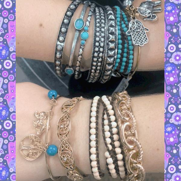 claires's tweet photo. It's time for an #armparty! We're all about #braceletstacking! #ClairesJewelry http://t.co/brpJeebYG1 http://t.co/AgRf45fCx3