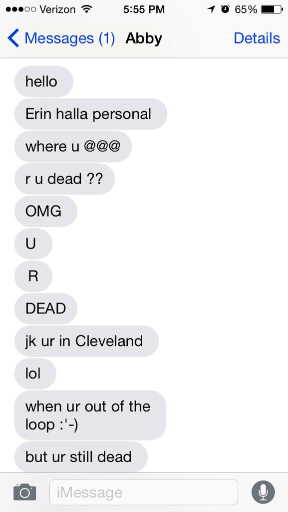 erinhaligowski's tweet photo. When @abbigayle_j99 texts me a panic attack. ππ³ #iwasintheshower http://t.co/rbIHdpIuhf