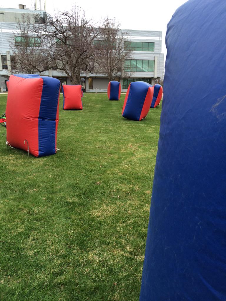 FPUPAC's tweet photo. BAZOOKA BALL starts NOW! On the Academic Quad (between Marcucella and the softball field!) http://t.co/7WnO4Fczqm