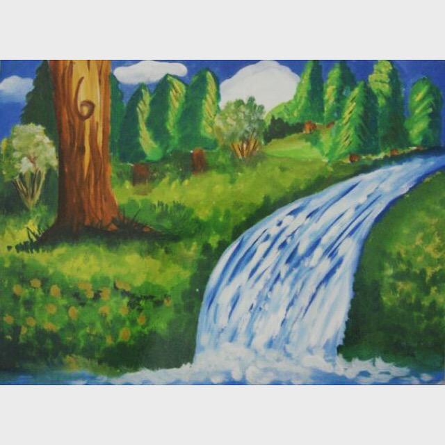 Iseraporn's tweet image. Calendar Waterfall #method1 #winsornewton #winsorandnewton #painting #art #drawing #brushwork