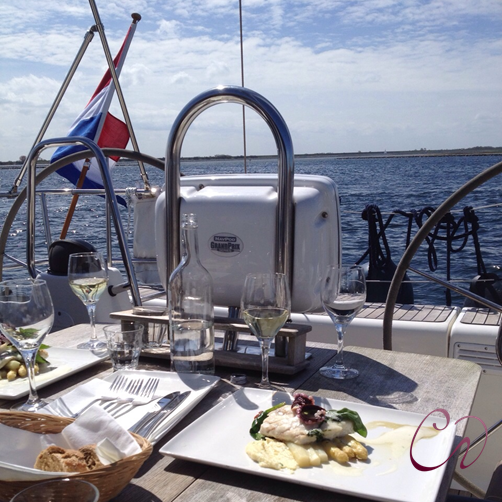Mooie bijdrage geleverd aan incentive op het water met een heerlijke 4-gangen lucnh a/b van sailalacarte.nl
