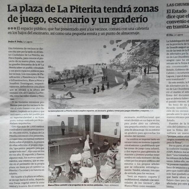 rojonielsen's tweet photo. Articulo del periódico El día sobre la Plaza Piterita #arquitectura #tenerife #rojonielsen http://t.co/7hfcMYaLc3