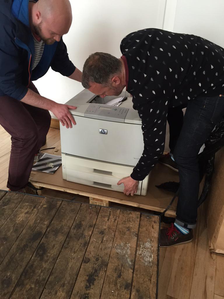 fielddotstudio's tweet photo. New printers arrived. Slightly larger than expected. #needabiggerstudio http://t.co/NxAqynZxCm