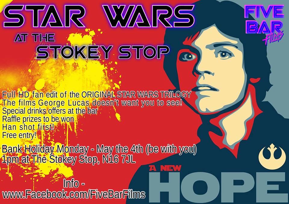 SkintLondon's tweet photo. Get down to @StokeyStop today for this FREE  all day #StarWars extravaganza!  http://t.co/nhuQw1GpJ1  #MayThe4thBeWithYou