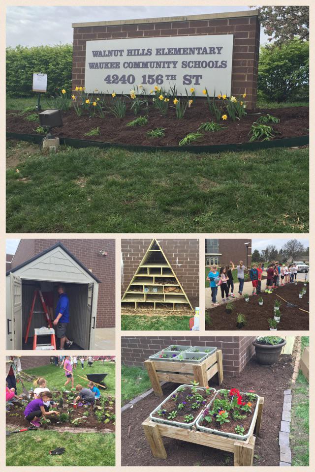 LyndsayMount's tweet photo. Shed, butterfly garden, bug hotel, raised beds, legacy triangle...oh my!  #beautifi http://t.co/oCK17fnNUL http://t.co/oLkZ9kRUpX