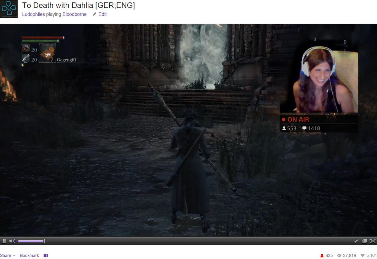Ludophilia's tweet photo. Will the Watchdog of the Old Lords fall tonight? Dahlia trying &amp; dying in ~15 minutes: http://t.co/JTG6HYxI9y #twitch http://t.co/tEp0c8j7oh