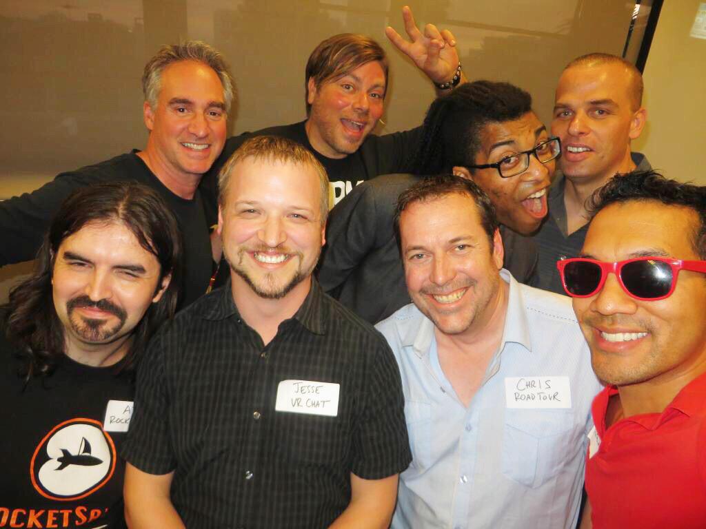kevinwinston's tweet photo. Fun #SocialVR w @AltspaceVR @3DFF @rocketsailinc @VirtualTedS @VRChatNet @RtoVR @Riftmax @Vrideo @officialjanusvr http://t.co/rfOfLowAPS