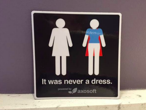 BuzzFeed's tweet photo. This woman will probably change the way you look at signs for the women’s bathroom forever http://t.co/sPjN97tlvm http://t.co/LQWWpHATKz