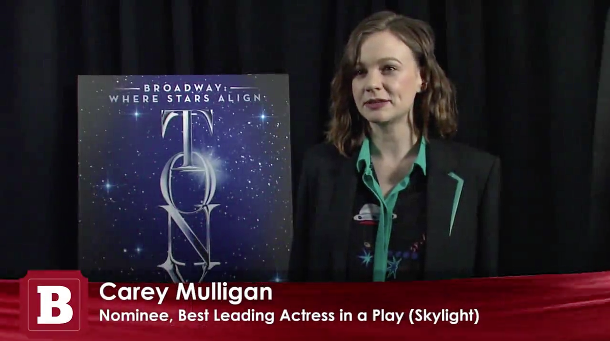 BroadwayTeeVee's tweet photo. #Video | Meet #CareyMulligan, @TheTonyAwards Nominee, Best Actress in a #Play on #Broadway | http://t.co/KhjhexXFrx http://t.co/axDa3XRRBA