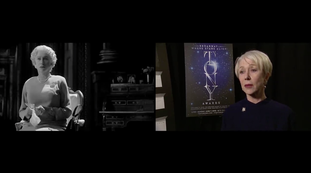 BroadwayTeeVee's tweet photo. #Video | Meet #HelenMirren, @TheTonyAwards Nominee, Best Actress in a #Play on #Broadway | See http://t.co/1D4ggdZ1Ma http://t.co/fxwMcUK8c7