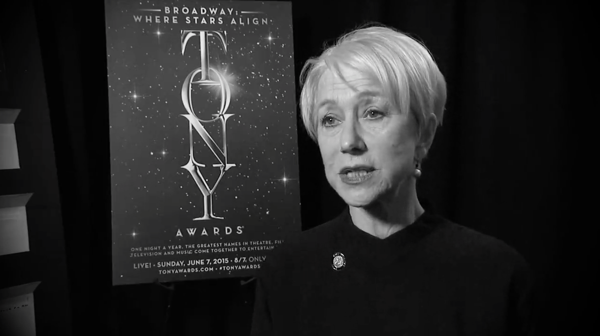 BroadwayTeeVee's tweet photo. #Video | Meet #HelenMirren, @TheTonyAwards Nominee, Best Actress in a #Play on #Broadway | See http://t.co/1D4ggdZ1Ma http://t.co/fxwMcUK8c7