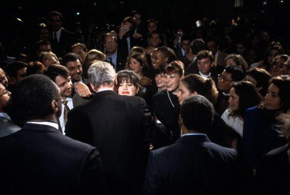 DaysBack's tweet image. The Other Hug - Bill and Monica photographed on October 1996