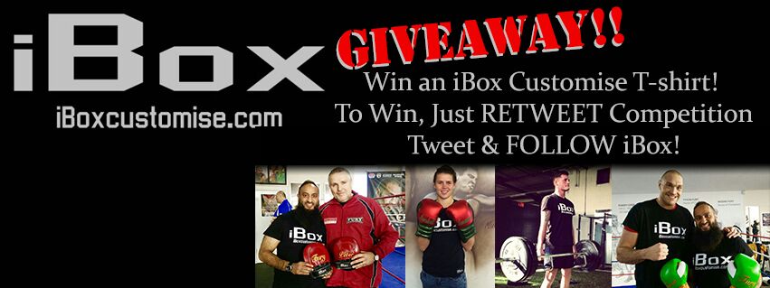 iboxcustomise's tweet photo. To win an iBox Customise T-Shirt all you have to do is RETWEET this tweet and FOLLOW US! 👊
Ends Sunday 8pm 
#Boxing http://t.co/5TtGEwXJpG