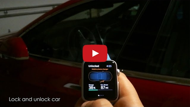 iClarified's tweet image. Apple Watch Remotely Controlling the Tesla Model S [Video]... iClarified.com/48889