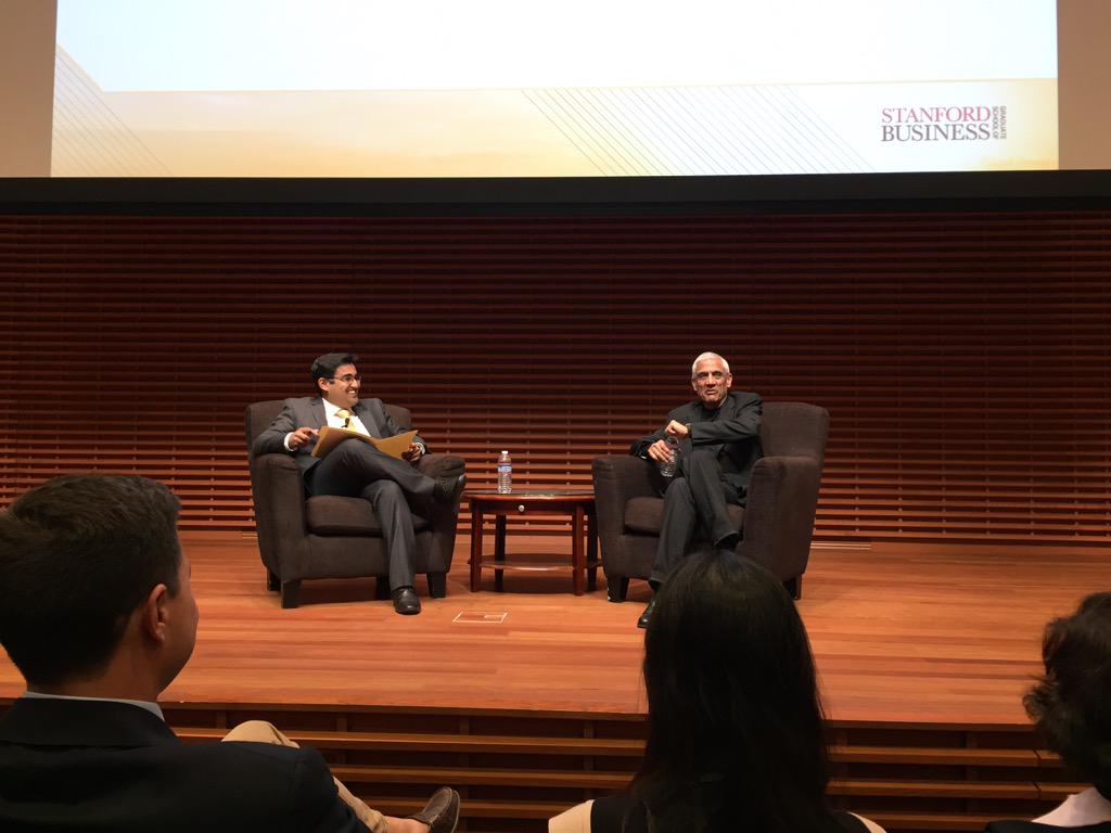 StanfordMSx's tweet image. Finally got good seats to see @vkhosla 's #GSBvftt #StanfordGSBLife #secondrow